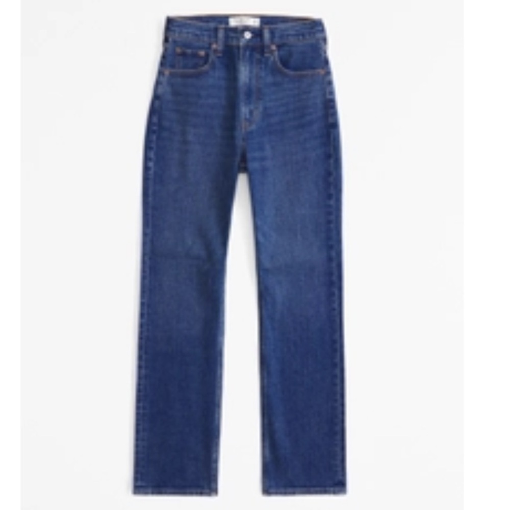 NWOT! Abercrombie & Fitch Ultra High Rise Ankle Straight Jean - Dark Rinse